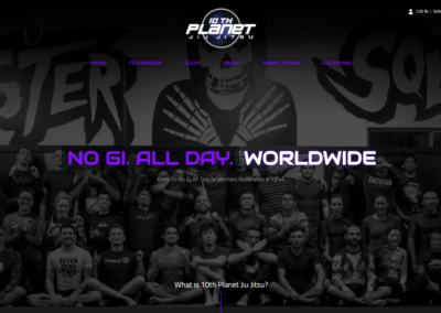 Homepage Hero Design for 10th Planet Jiu Jitsu